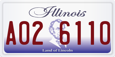 IL license plate A026110