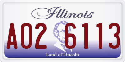 IL license plate A026113