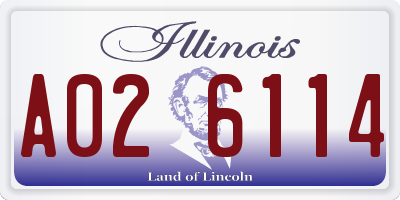 IL license plate A026114