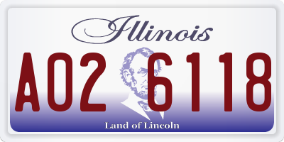 IL license plate A026118