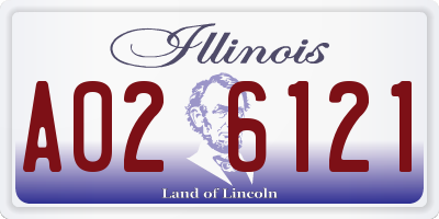 IL license plate A026121