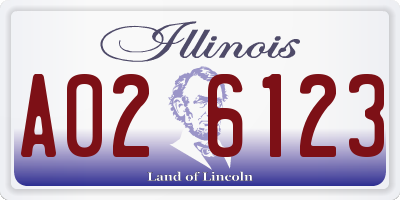 IL license plate A026123