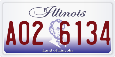 IL license plate A026134