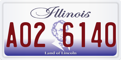 IL license plate A026140