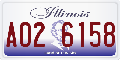 IL license plate A026158