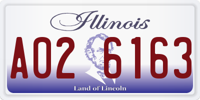 IL license plate A026163