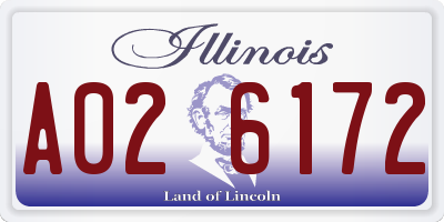 IL license plate A026172