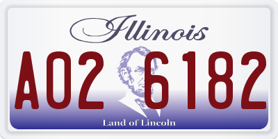 IL license plate A026182