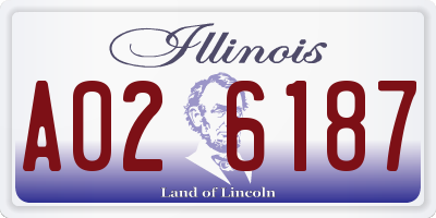 IL license plate A026187
