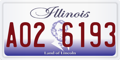 IL license plate A026193