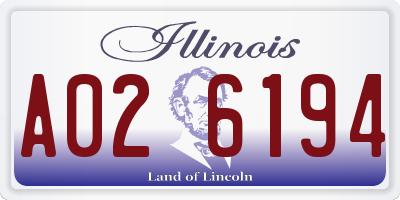 IL license plate A026194