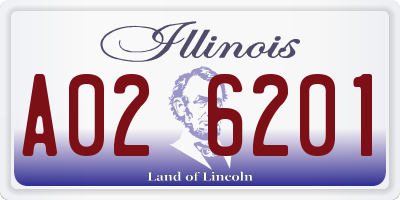 IL license plate A026201