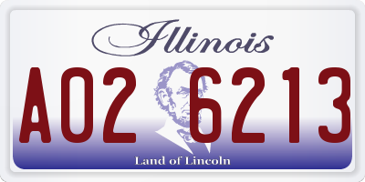 IL license plate A026213