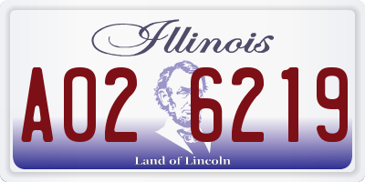 IL license plate A026219