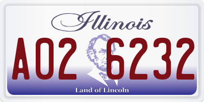 IL license plate A026232