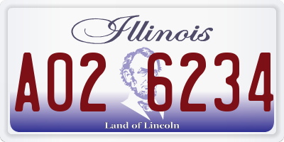 IL license plate A026234