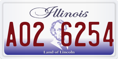 IL license plate A026254