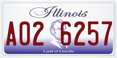 IL license plate A026257