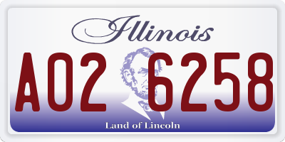 IL license plate A026258