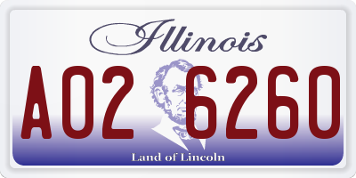 IL license plate A026260
