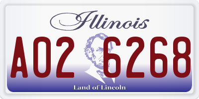 IL license plate A026268