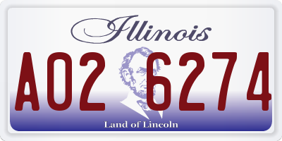 IL license plate A026274