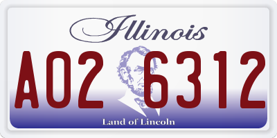 IL license plate A026312