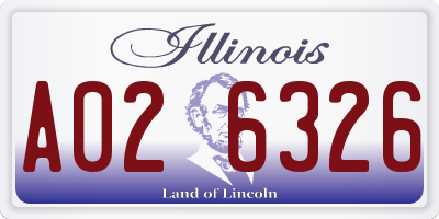 IL license plate A026326