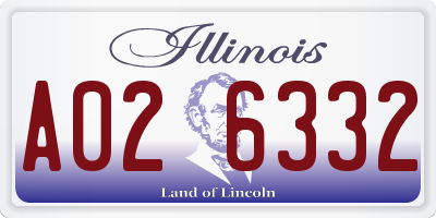 IL license plate A026332