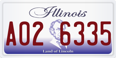IL license plate A026335