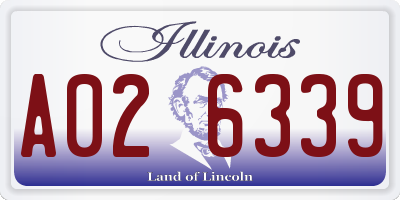 IL license plate A026339