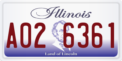 IL license plate A026361