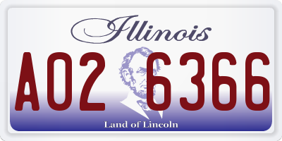 IL license plate A026366
