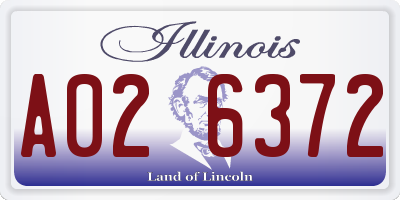 IL license plate A026372