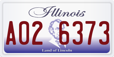 IL license plate A026373