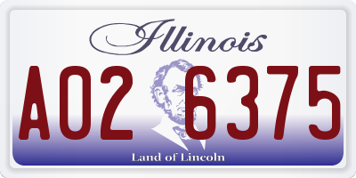 IL license plate A026375