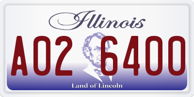 IL license plate A026400