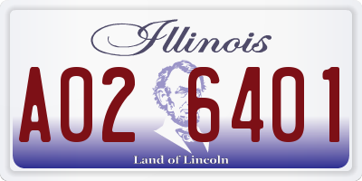 IL license plate A026401