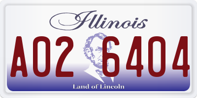 IL license plate A026404