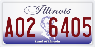 IL license plate A026405