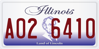 IL license plate A026410