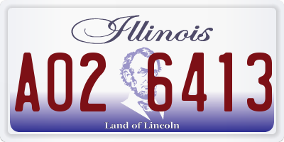 IL license plate A026413