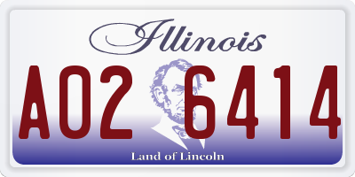 IL license plate A026414