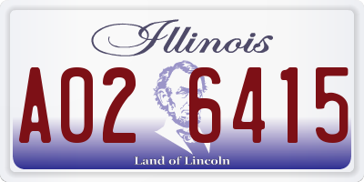 IL license plate A026415