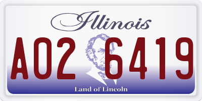 IL license plate A026419
