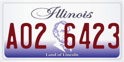 IL license plate A026423