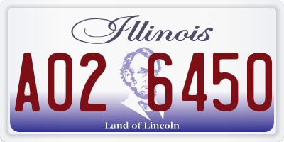 IL license plate A026450