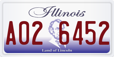 IL license plate A026452