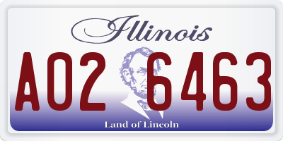 IL license plate A026463