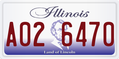 IL license plate A026470